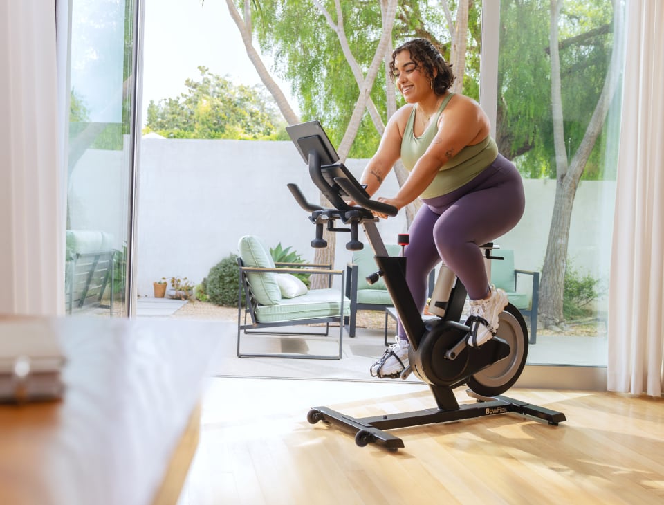 Woman on an IC Bike SE