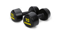 ZIVA Urethane Tribell Dumbbells &ndash; 15 lbs, Pair--thumbnail